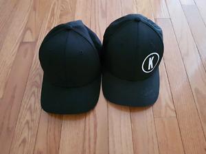 2 Black Flexit Hats