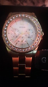 Authentic GUESS GOLD-TONE MULTIFUNCTION WATCH