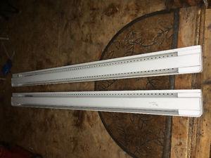 Baseboard Heaters (76") and thermostats