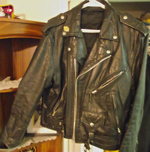 Biker Style Genuine Leather Jacket $ Sacrifice Sale