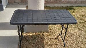 Black Folding Resin Table