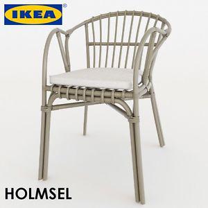 Black HOLMSEL wicker chair