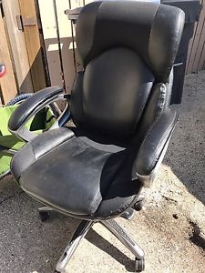 Black Leather Computer Chair***