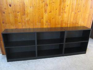 Black bookcases