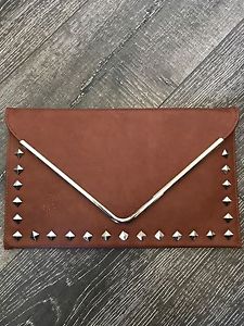 Brand New Brown Leather Clutch