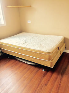 DOUBLE BED, BOX SPRING & FRAME