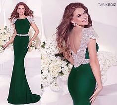Emerald Green TARIK EDIZ Evening Gown