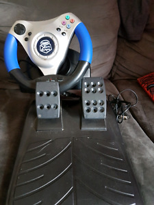 Gaming wheel and pedal