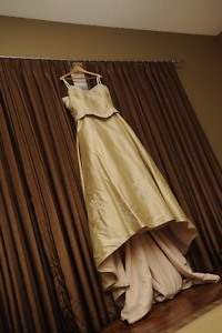 Gorgeous Antique Gold Wedding Dress - Size 28