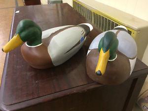 Hand painted duck decoys.