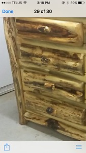 Handcrafted log dresser