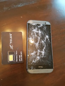 Htc one - screen cracked but works