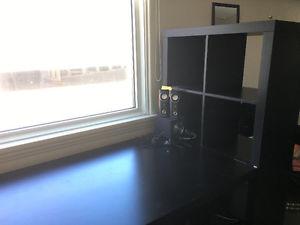 IKEA desk and bookshelf!