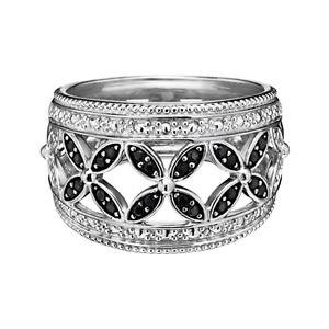 Ladies Sterling Silver CZ Crossover Ring - Size 8