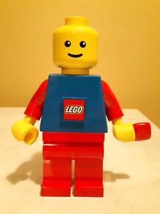 Lego man crank flashlight.
