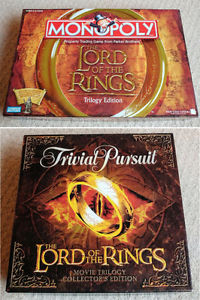 Lord of the Rings: Monopoly and Trivial Pursuit board games
