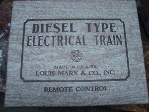 Louis Marx Diesel Type Electric Train set