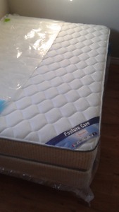 NEW DOUBLE BED MATRESS BOXSPRING AND FRAME