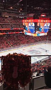 Oilers VS Anaheim ducks SECTION 206 ROW 1 GAME 4- 3 tickets