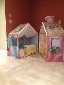 Playhouse with crib, change table, washer, fridge and stove