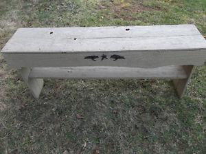 Primitive wood bench