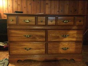 Real Wood Dresser and Mirror for Sale