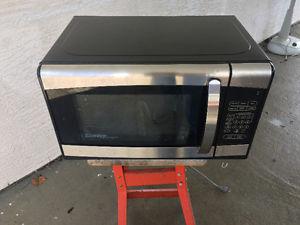 Small Danby Stainless /black Microwave