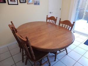 Solid Wood Dining Table and Chairs