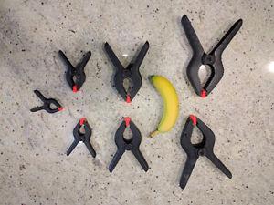 Spring Clamps (Banana for scale)