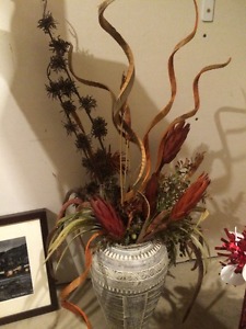 Vase and flower arrangement