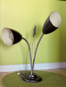 Vintage Double Gooseneck Desk Lamp.