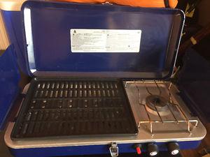 WOODS two burner/grill propane stove