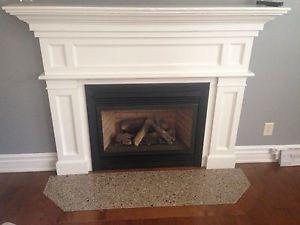 White fireplace mantel