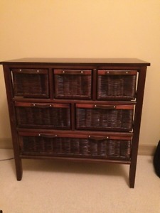 Wicker Dresser and Night Table