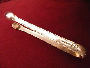 antique silver plated tongs