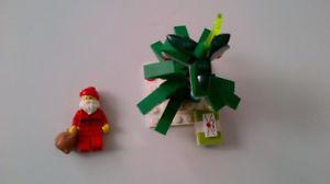 lego santa with christmas tree see pictures