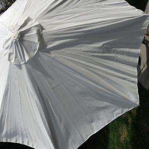 white patio umbrellas