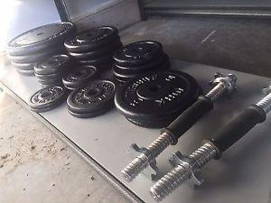 204 LBS Metal weights with hand bars for sale
