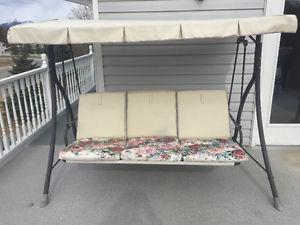 3 place patio swing with canopy