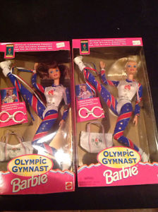 Barbie collectible - Olympic blonde and redhead gymnast