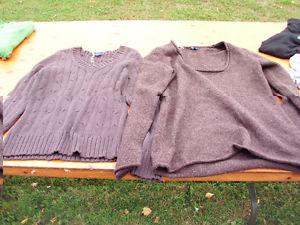 Brown Knit Tops