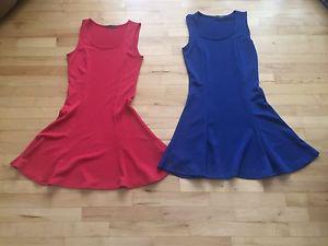 Fit and Flow Dresses- Blue and Coral