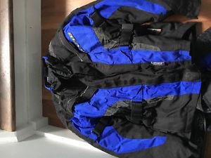 Fully armoured touring motorbike jacket pants and gloves