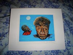 LIMITED EDITION ARTIST SIGNED WOLF MAN INKJET PRINT WITH
