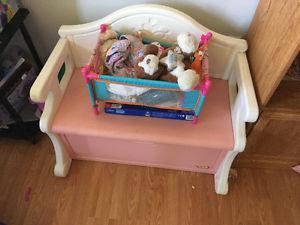 Little tikes toy box and bench