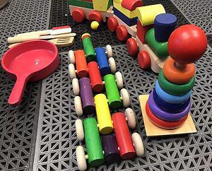 Melissa and Doug and multiple wood toys
