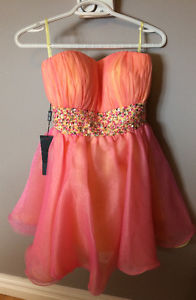 New pink/peach junior prom dress