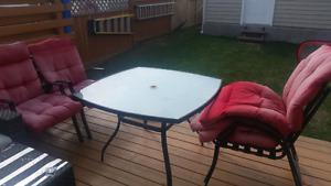 Patio set. Table and 4 chairs