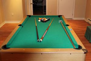 Pool table (not slate)