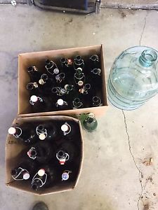 Pop top Beer brewing bottles